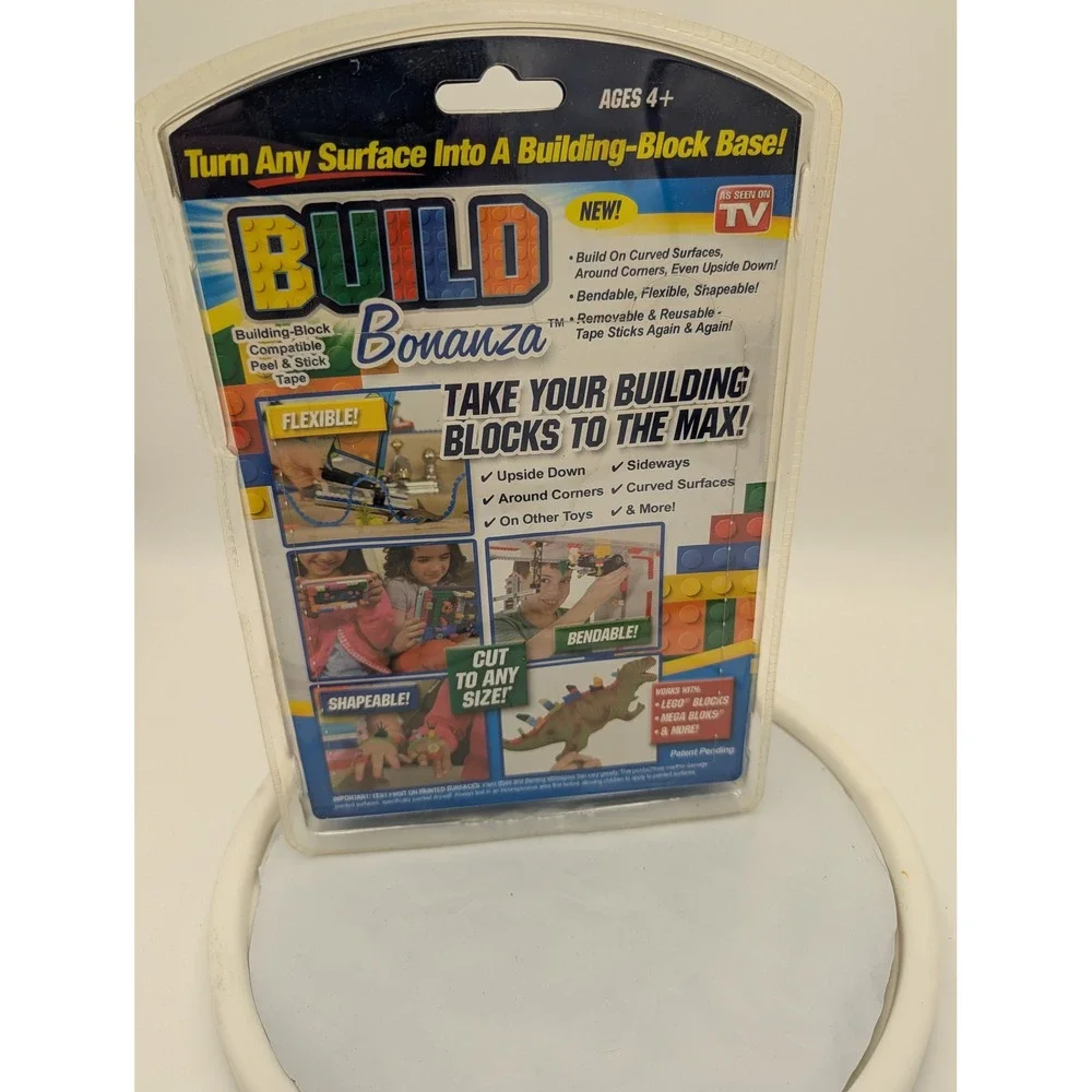 Build Bonanza Building Block Tape‎ 12 Ft 4 Colors Peel Stick LEGO Compatible New